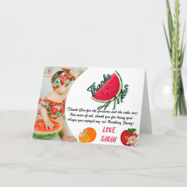 Bedankt Een Melon Watermeloen Foto van de Dag