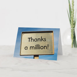 Bedankt een miljoen! Aangepast billboard voor goud