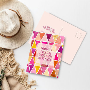 Bedankt een miljoen Bajillion Friendship Briefkaar Briefkaart