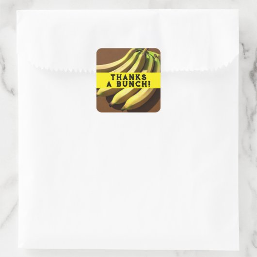 Bedankt een stel vierkante sticker (Tas)