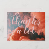 Bedankt een veel koraal roze hemd foto briefkaart (Voorkant / Achterkant)