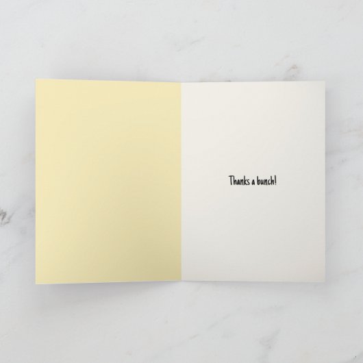 Bedankt egel met bloemenbos kaart (Binnen)