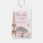 Bedankt Eiffel Paris Parijse Baby shower Cadeaulabel (Voorkant)