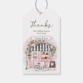 Bedankt Eiffel Paris Parijse Baby shower Cadeaulabel (Achterkant)