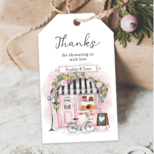 Bedankt Eiffel Paris Parijse Baby shower Cadeaulabel