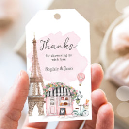 Bedankt Eiffel Paris Parijse Baby shower Cadeaulabel