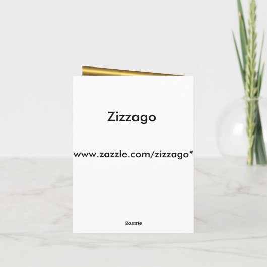 Bedankt Elegant Gold Black (Achterkant)