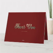 Bedankt Elegant Hearts Gold Handschrift Rood (Achterkant)