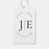 Bedankt Elegant Monogram Minimal Script Wedding Cadeaulabel (Voorkant)
