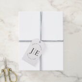 Bedankt Elegant Monogram Minimal Script Wedding Cadeaulabel (Met Touw)
