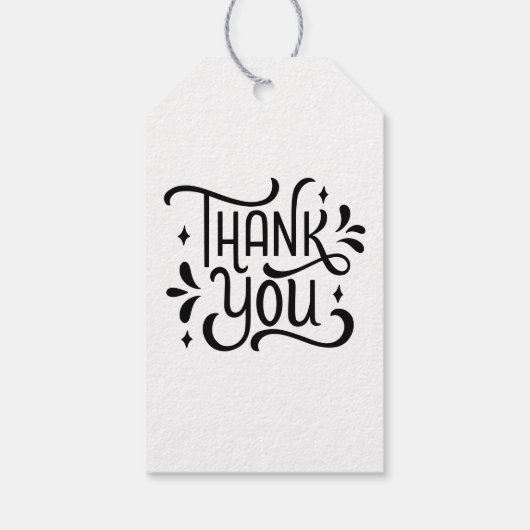 Bedankt Elegant Monogram Minimal Script Wedding Cadeaulabel (Achterkant)