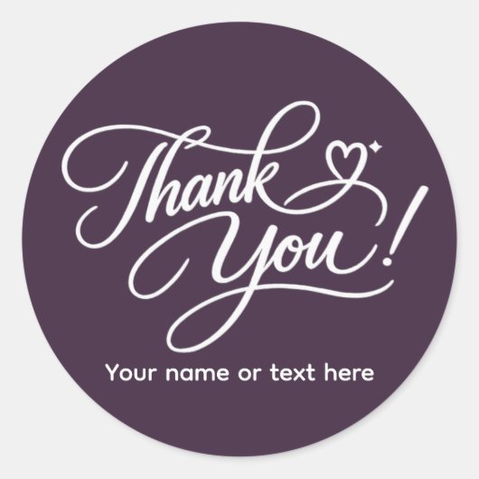 Bedankt elegante sticker (Voorkant)
