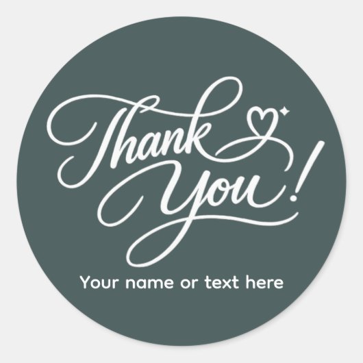 Bedankt elegante sticker (Voorkant)