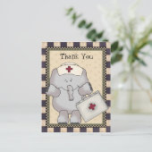 Bedankt Elephant Nurse briefkaart (Staand voorkant)