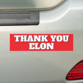 Bedankt Elon Bumper Sicker Bumpersticker (Op auto)