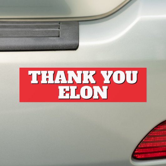 Bedankt Elon Bumper Sicker Bumpersticker (Op auto)