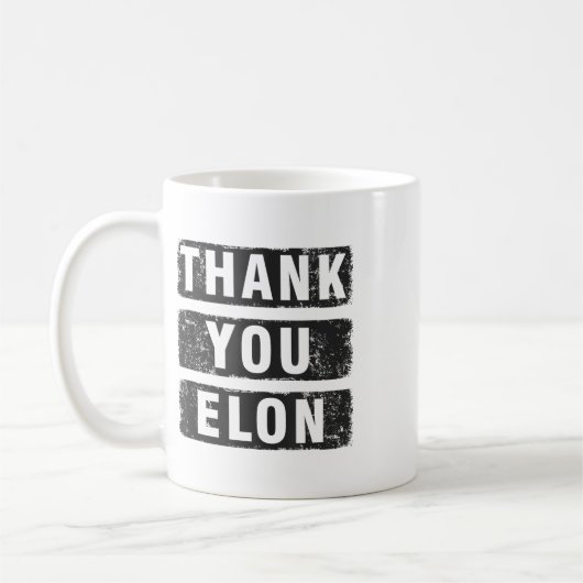 Bedankt Elon Koffiemok (Links)