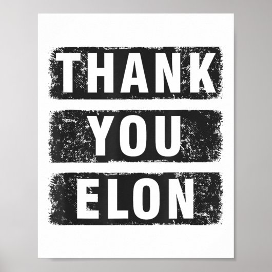 Bedankt Elon Poster (Voorkant)