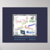 Bedankt en bedankt poster (Voorkant)