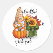 Bedankt en dankbaar ronde sticker (Voorkant)