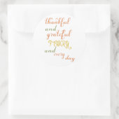 Bedankt en dankbaar ronde sticker (Tas)