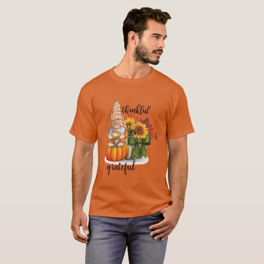 Bedankt en dankbaar t-shirt (Voorkant volledig)