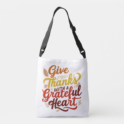 Bedankt en dankbaarheid Thanksgiving Canvas tas (Achterkant)