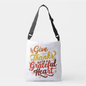 Bedankt en dankbaarheid Thanksgiving Canvas tas (Voorkant)