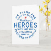 Bedankt en eer voor de helden van de gezondheidszo kaart (Gele Bloem)