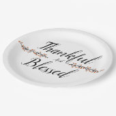 Bedankt en gezegend papieren bordje (Gekanteld)