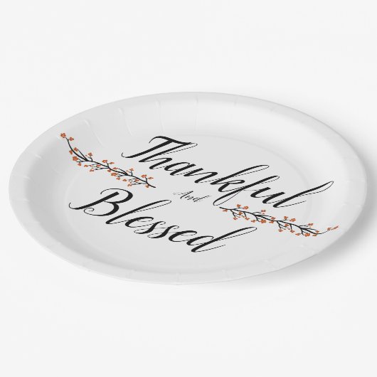 Bedankt en gezegend papieren bordje (Gekanteld)