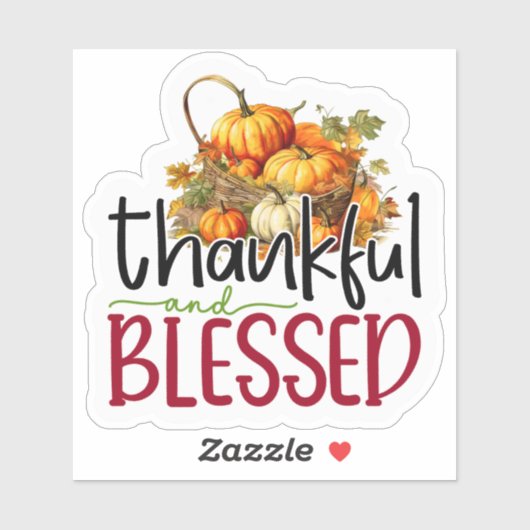 Bedankt en gezegend sticker (Vel)