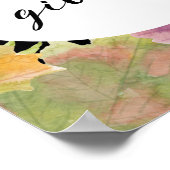 Bedankt en Giving - Bladeren Typografie - Poster (Hoek)