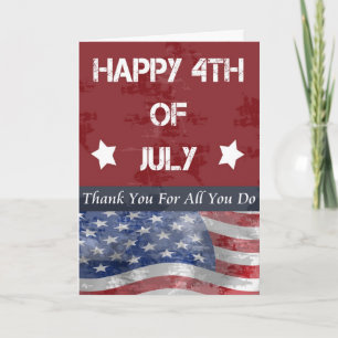 Bedankt en Happy 4th voor Serviceman / vrouw