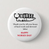 Bedankt en Happy Nurses Day Button (Voorkant)