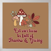 Bedankt en het geven van Herfst Esthetiek Poster (Voorkant)