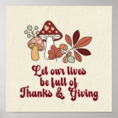 Bedankt en het geven van Herfst Esthetiek Poster (Voorkant)