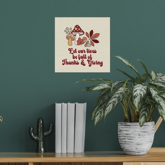 Bedankt en het geven van Herfst Esthetiek Poster