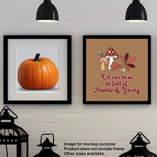 Bedankt en het geven van Herfst Esthetiek Poster