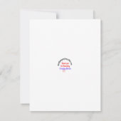 Bedankt en Kaart voor waardering van de eersterang (Achterkant)