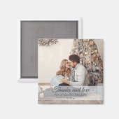 Bedankt en kerstcadeautjes voor kerstbruiloft magneet (Voorkant / Achterkant)