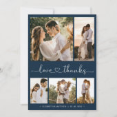 Bedankt en liefdesscript foto's Collage Wedding (Voorkant)