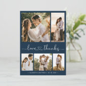 Bedankt en liefdesscript foto's Collage Wedding (Staand voorkant)