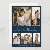 Bedankt en liefdesscript foto's Collage Wedding (Voorkant / Achterkant)