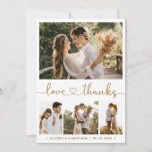 Bedankt en liefdesscript foto's Collage Wedding (Voorkant)