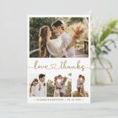 Bedankt en liefdesscript foto's Collage Wedding (Staand voorkant)