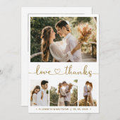 Bedankt en liefdesscript foto's Collage Wedding (Voorkant / Achterkant)