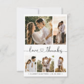 Bedankt en liefdesscript foto's Collage Wedding (Voorkant)