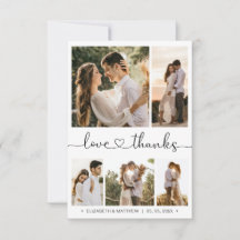 Bedankt en liefdesscript foto's Collage Wedding