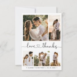 Bedankt en liefdesscript foto's Collage Wedding